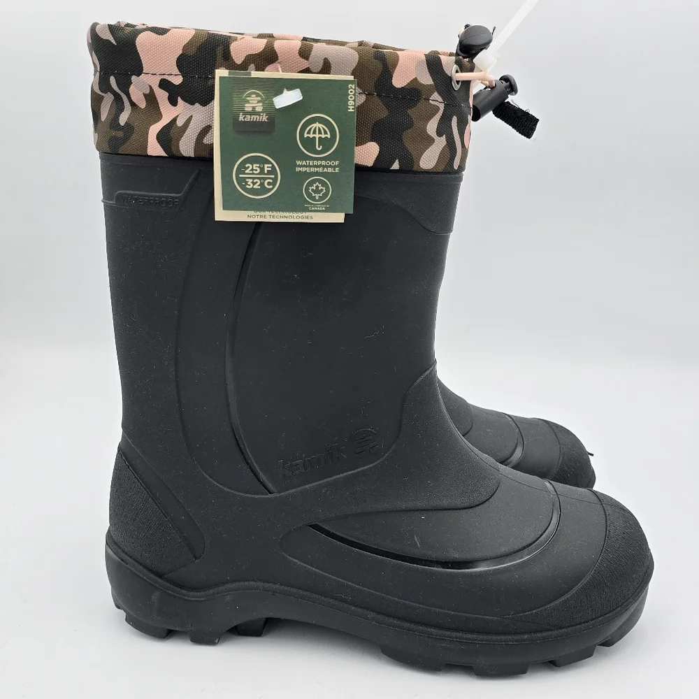 NWT Kamik Snowbuster 2 Kids Unisex Waterproof Snow Boots with removable Lining - Picture 1 of 16